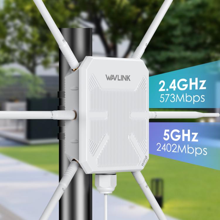 WAVLINK WN588HX3 AX3000 Outdoor WiFi Extender with 6 Antennas Dual Band WiFi Repeater, US Plug, UK Plug, EU Plug, AU Plug WAVLINK WN588HX3 AX3000 Outdoor WiFi Extender with 6 Antennas Dual Band WiFi Repeater, US Plug, UK Plug, EU Plug, AU Plug